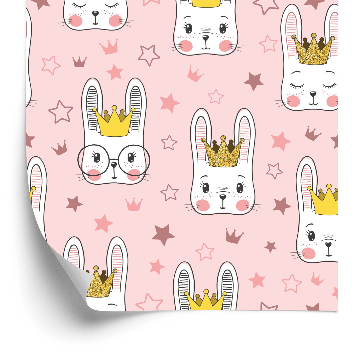 Wallpaper For Children - Rabbits And Stars