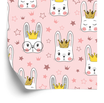 Wallpaper For Children - Rabbits And Stars