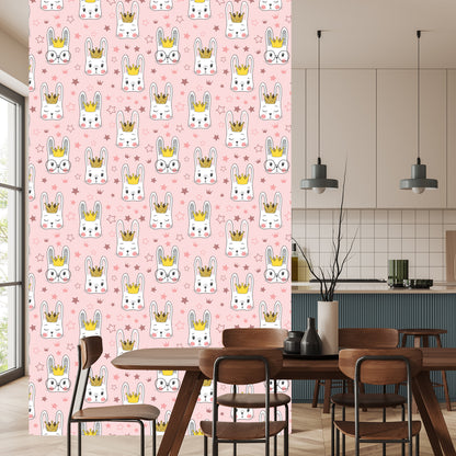 Wallpaper For Children - Rabbits And Stars