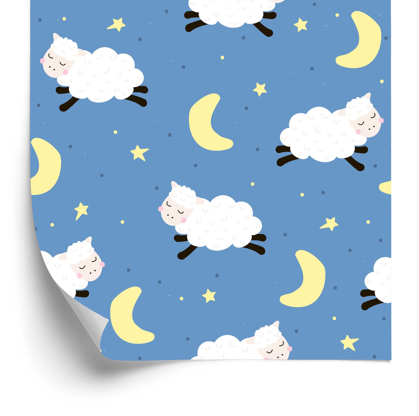Wallpaper For Children - Leaping Sheep
