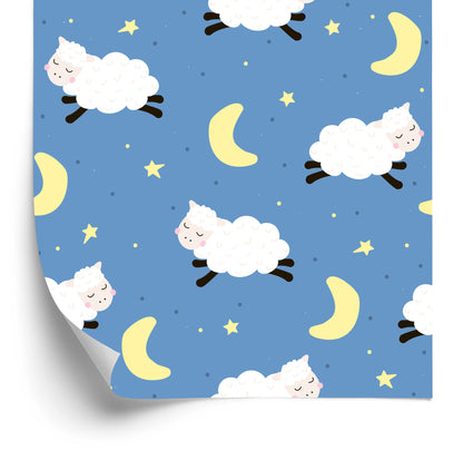 Wallpaper For Children - Leaping Sheep