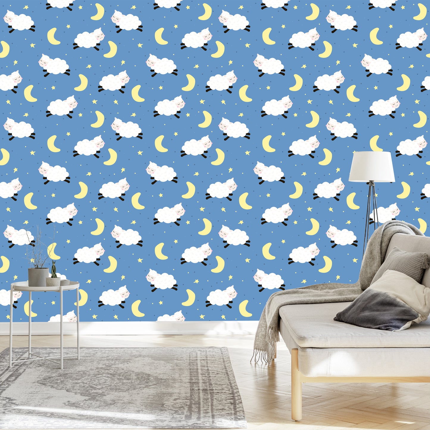 Wallpaper For Children - Leaping Sheep