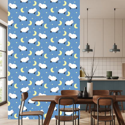 Wallpaper For Children - Leaping Sheep