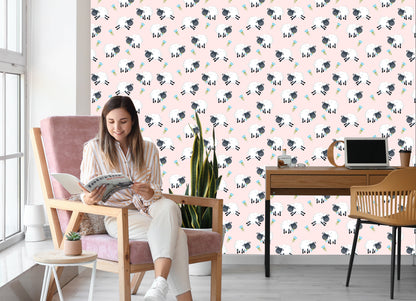 Wallpaper Sheep With Flowers