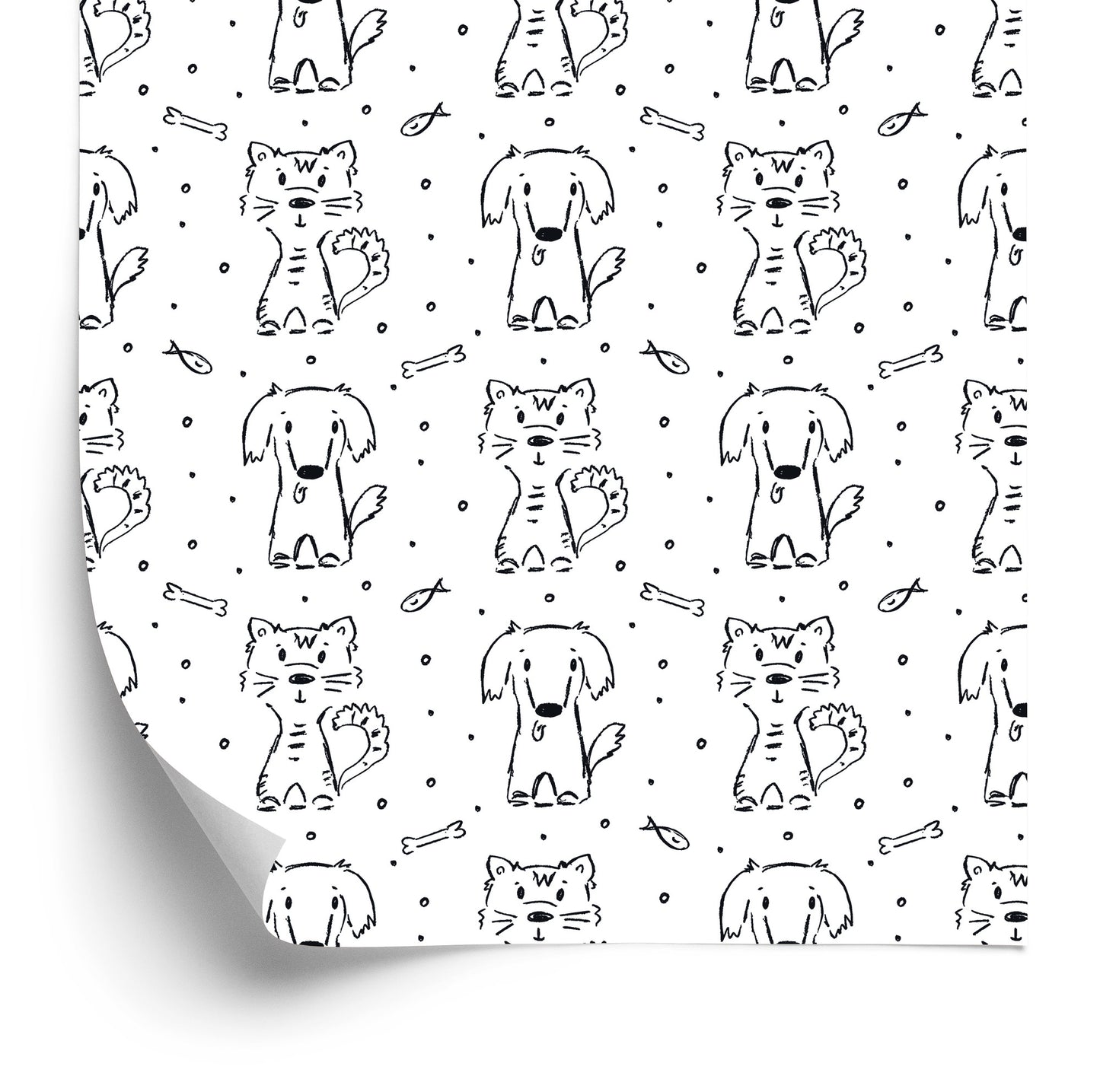 Wallpaper Black And White Animals
