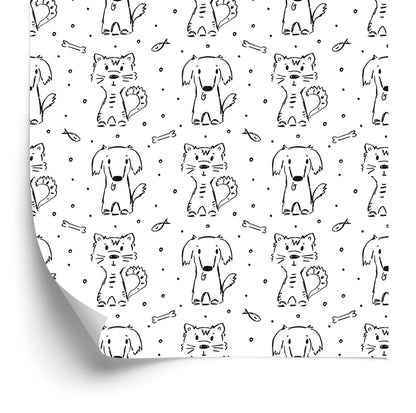 Wallpaper Black And White Animals