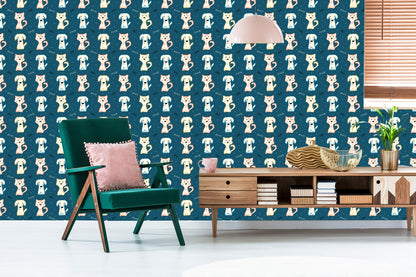 Wallpaper Colorful Dogs And Cats
