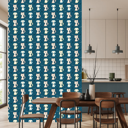 Wallpaper Colorful Dogs And Cats