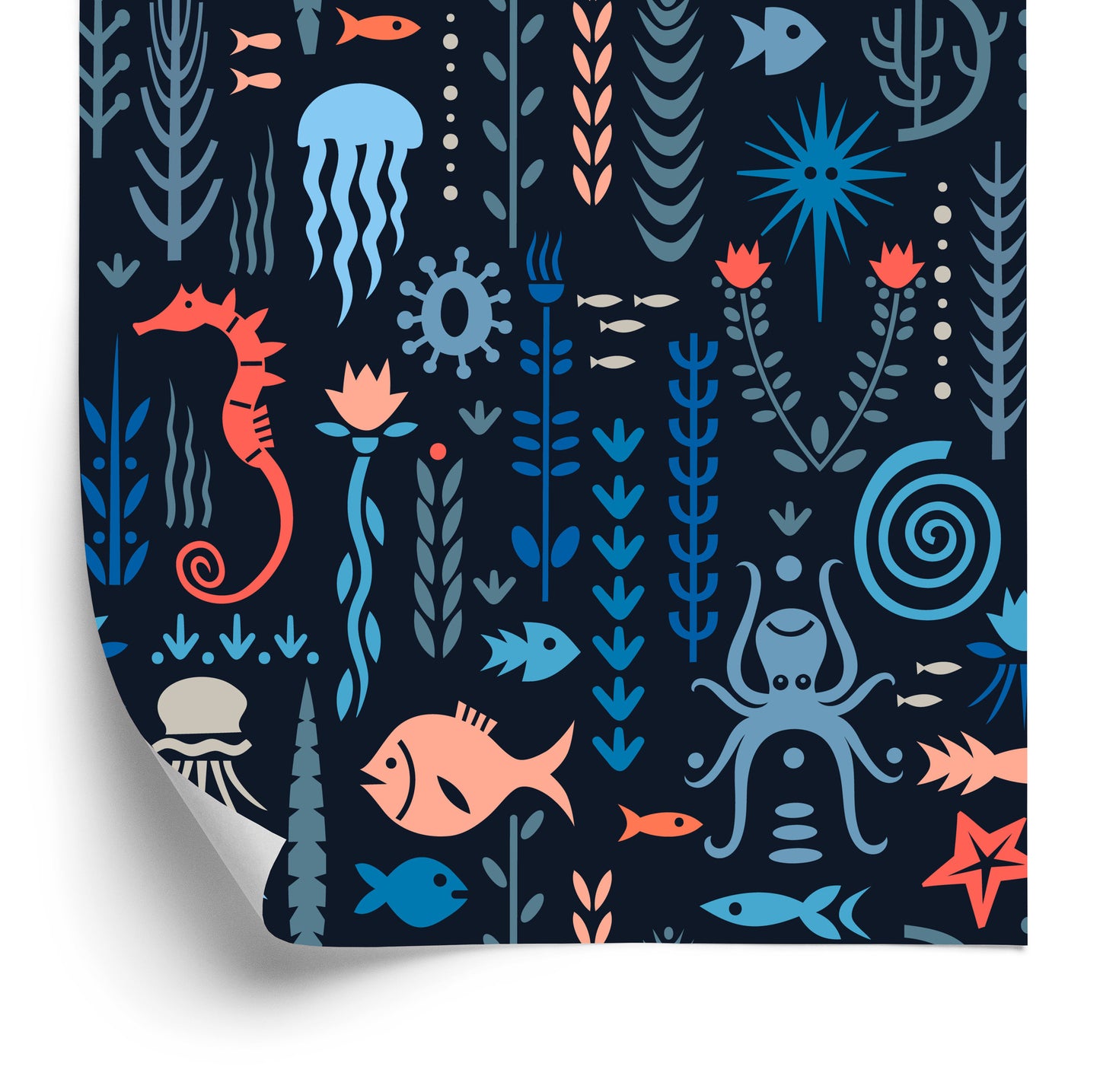 Wallpaper For Children - Underwater Colorful Animals