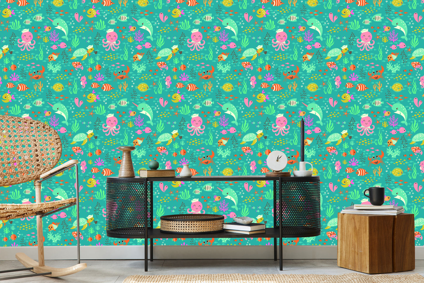 Wallpaper For Children - Joyful Life Under Water