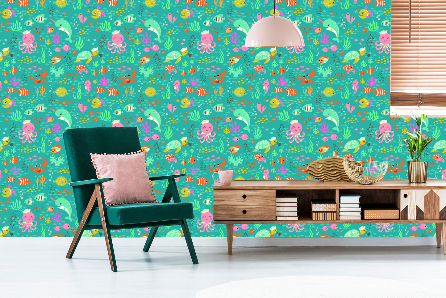 Wallpaper For Children - Joyful Life Under Water