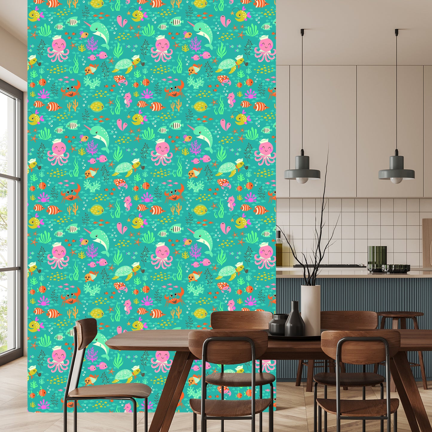 Wallpaper For Children - Joyful Life Under Water