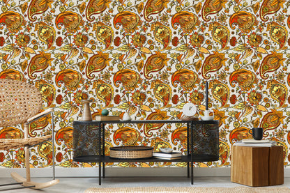 Wallpaper Beautiful Paisley Pattern