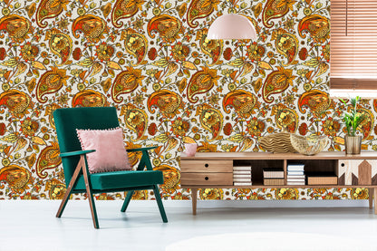 Wallpaper Beautiful Paisley Pattern