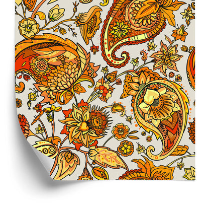 Wallpaper Beautiful Paisley Pattern