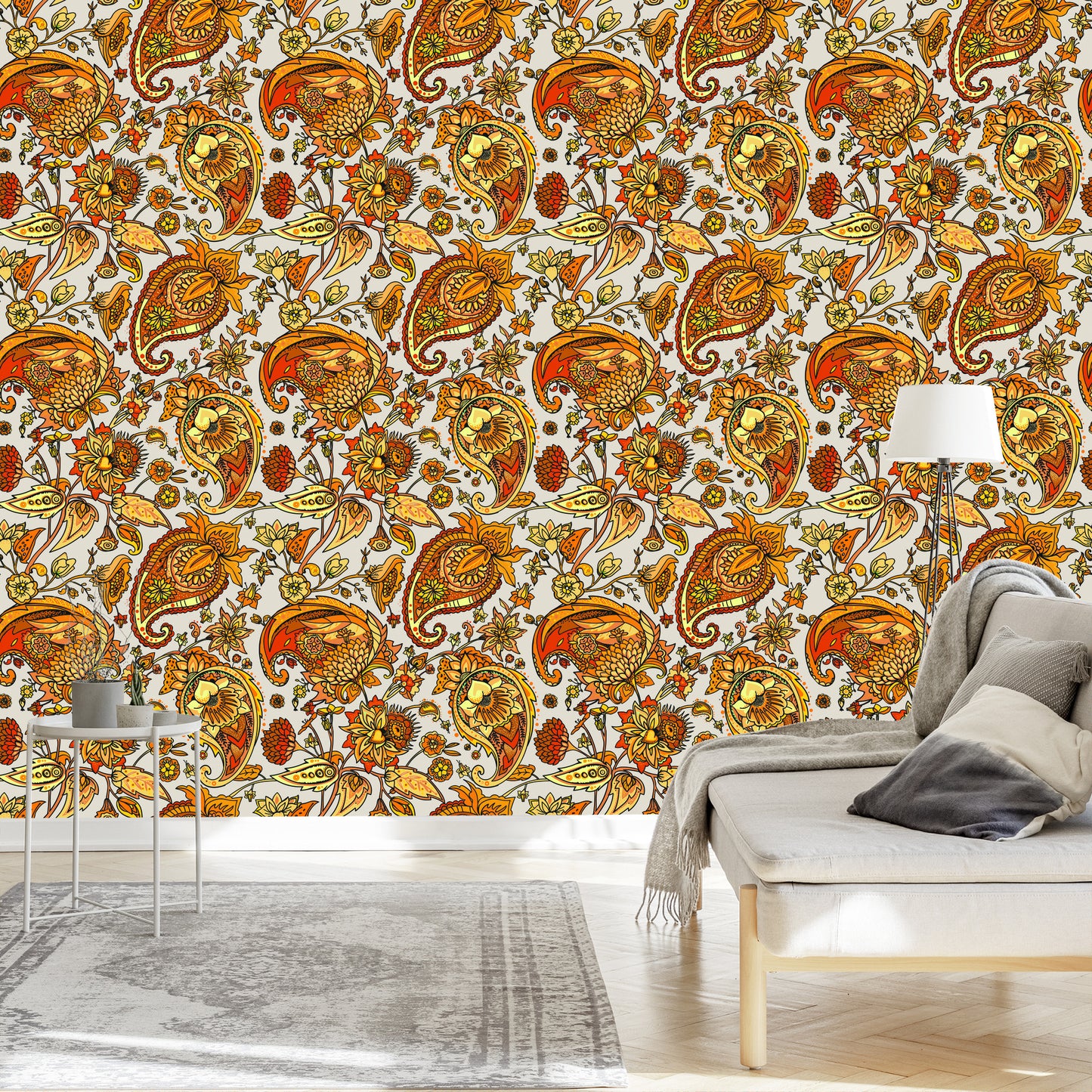 Wallpaper Beautiful Paisley Pattern