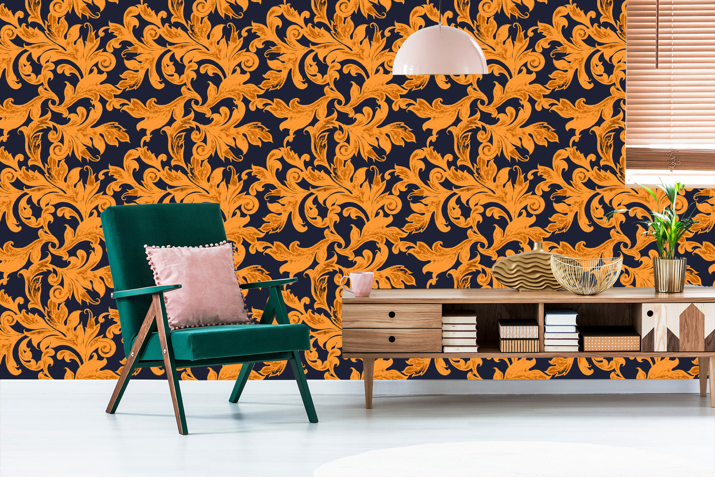 Wallpaper Ornamental Leaves