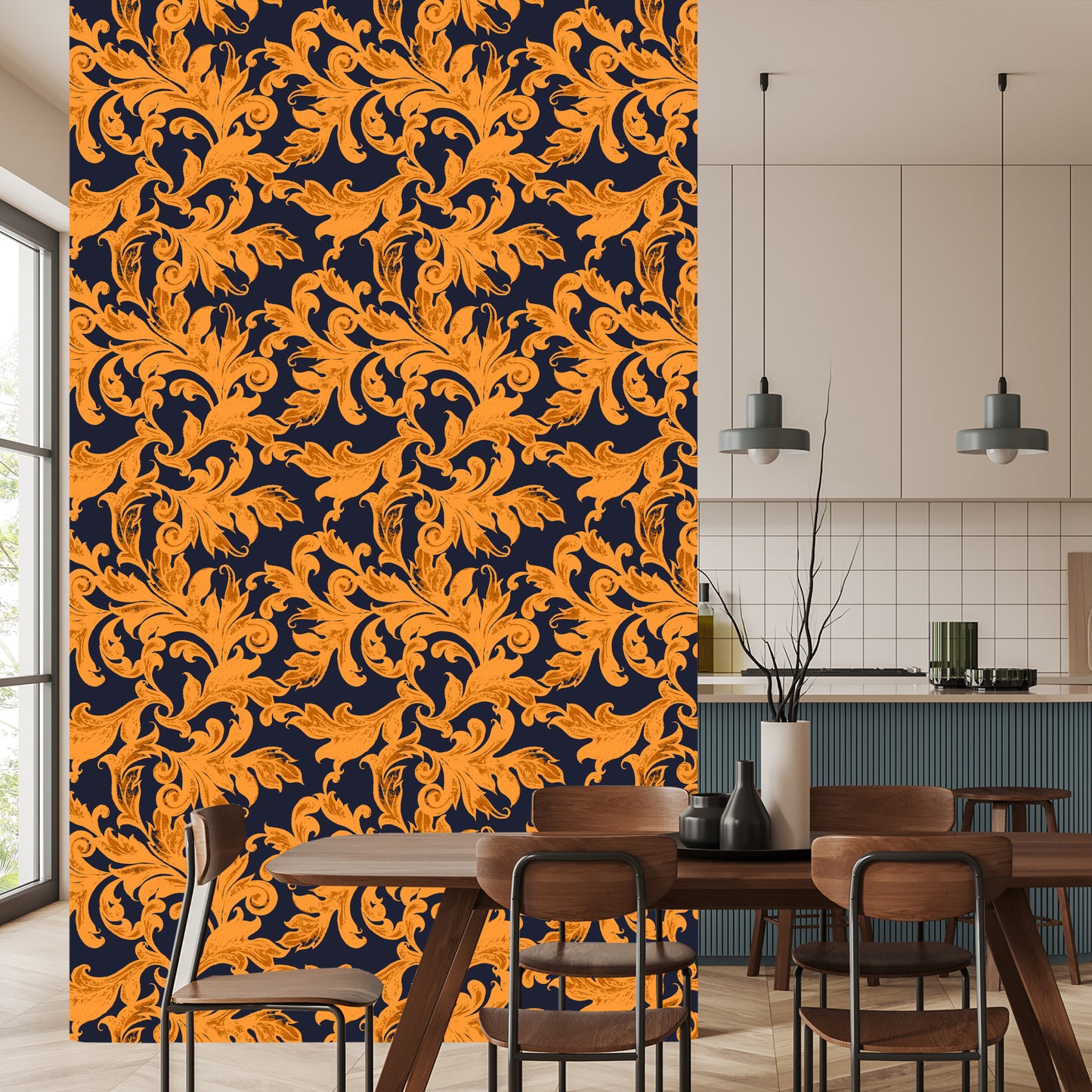 Wallpaper Ornamental Leaves