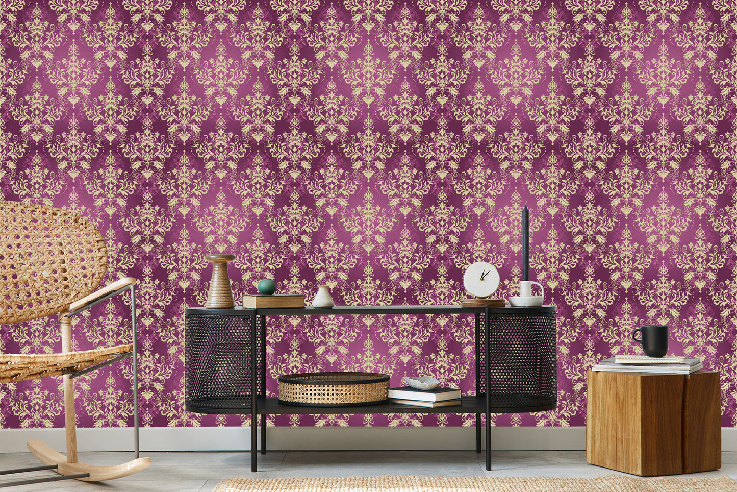 Wallpaper Beautiful Damascus Ornaments