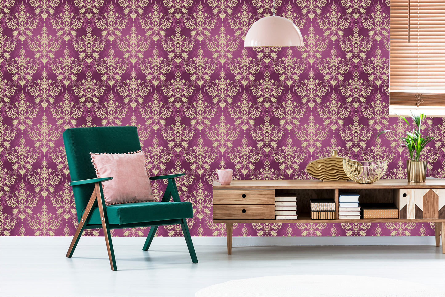 Wallpaper Beautiful Damascus Ornaments