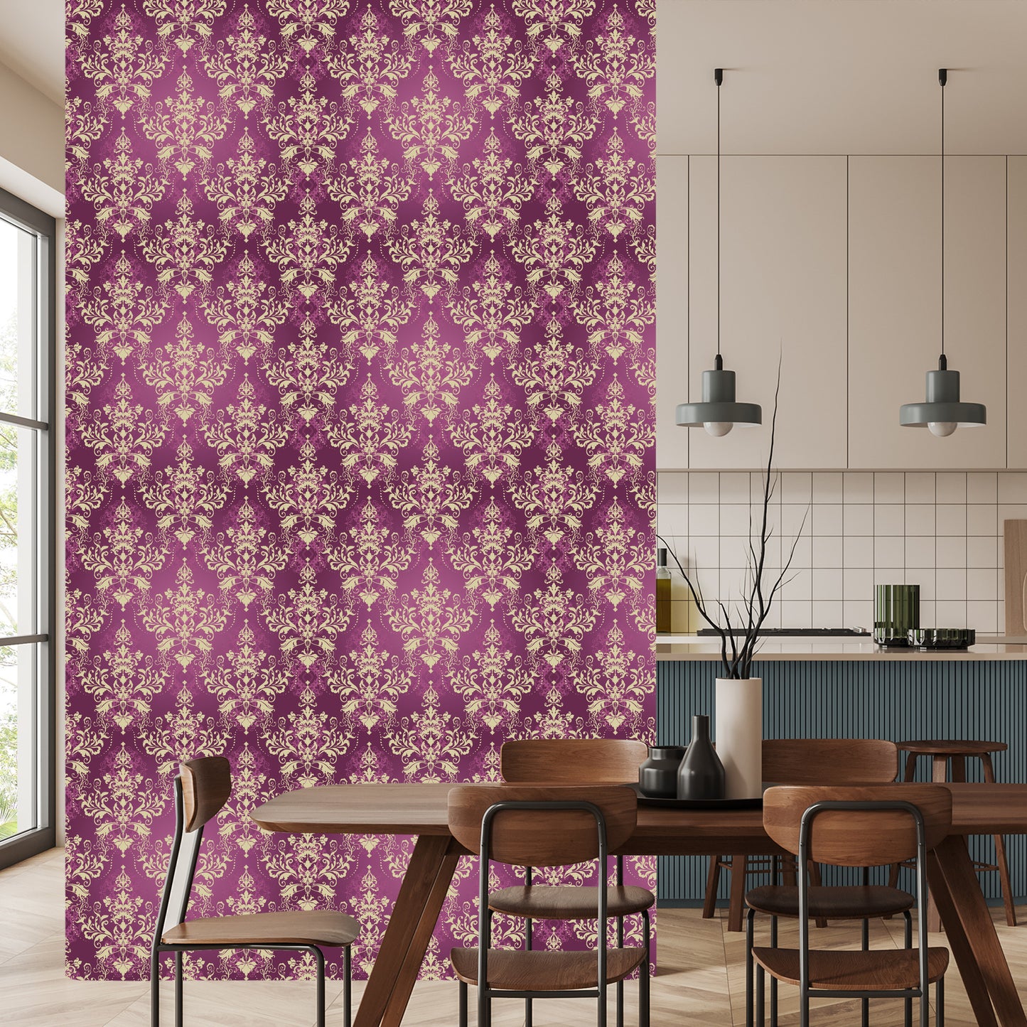 Wallpaper Beautiful Damascus Ornaments