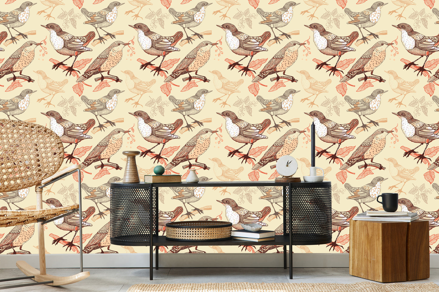 Wallpaper Birds Sitting On The Branches