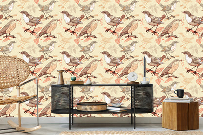 Wallpaper Birds Sitting On The Branches
