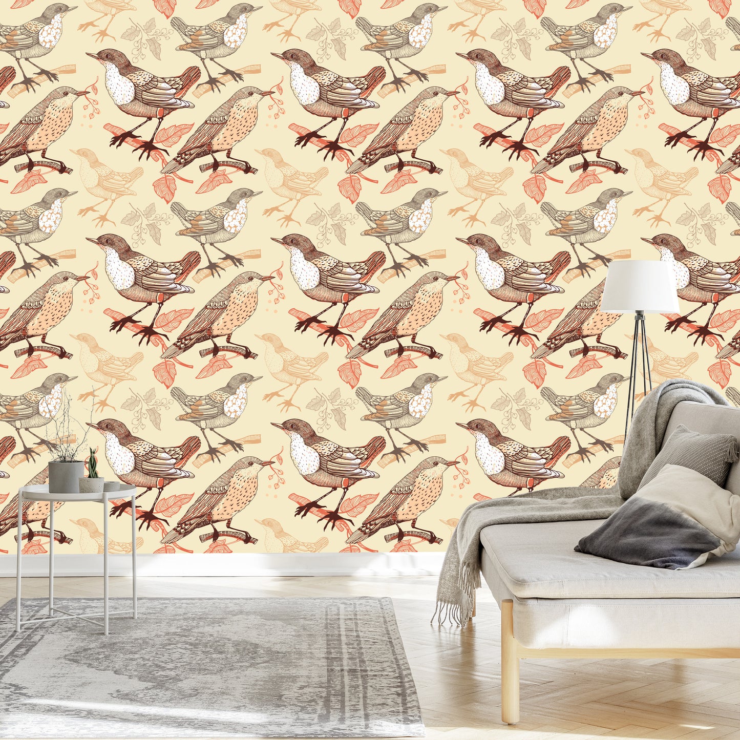 Wallpaper Birds Sitting On The Branches