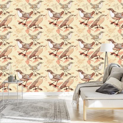 Wallpaper Birds Sitting On The Branches