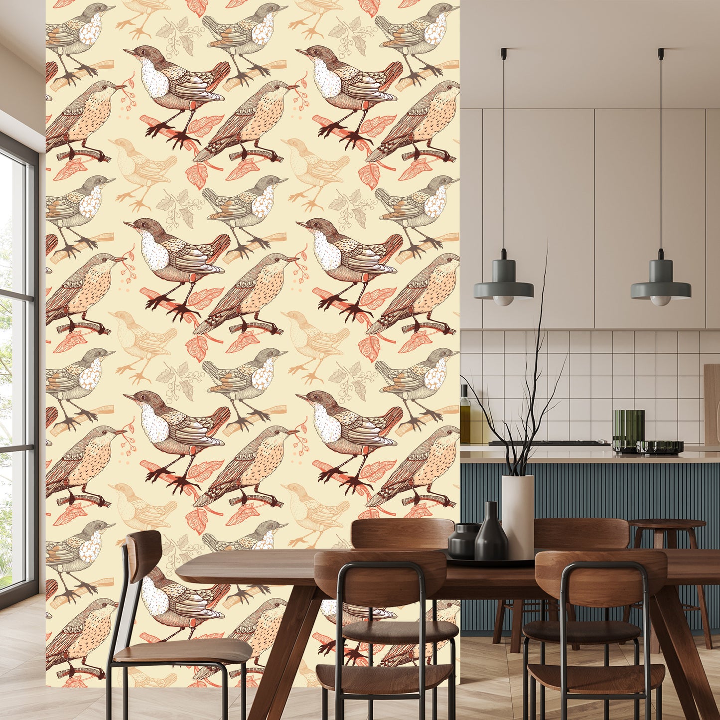 Wallpaper Birds Sitting On The Branches
