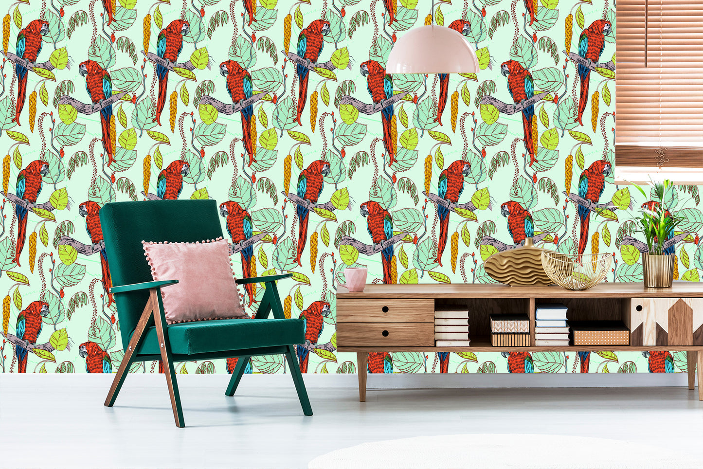 Wallpaper Beautiful Colorful Parrots