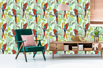 Wallpaper Beautiful Colorful Parrots