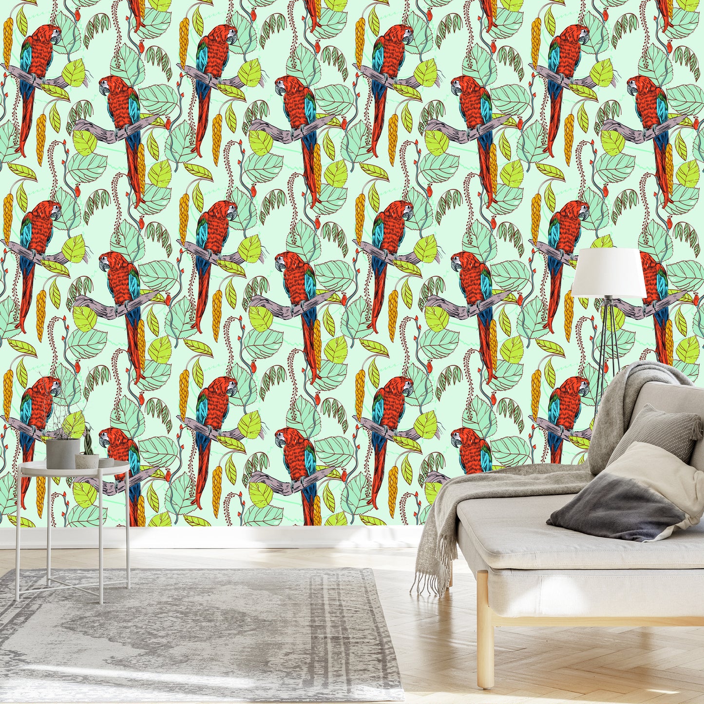 Wallpaper Beautiful Colorful Parrots