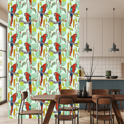 Wallpaper Beautiful Colorful Parrots