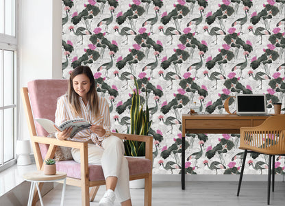 Wallpaper Beautiful Birds And Flowers