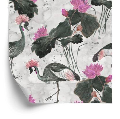 Wallpaper Beautiful Birds And Flowers