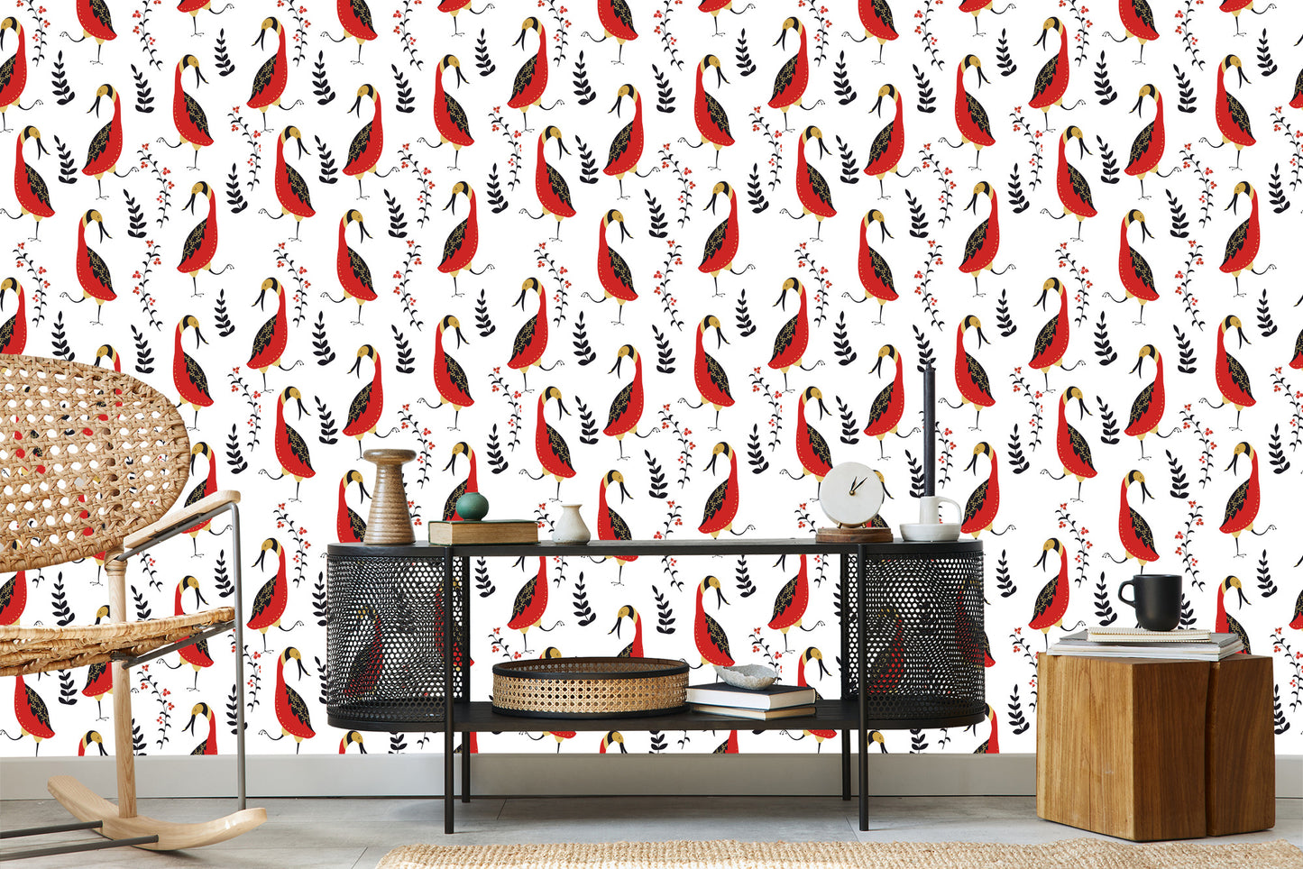 Wallpaper Beautiful Birds And Plants