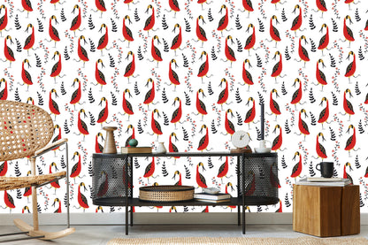 Wallpaper Beautiful Birds And Plants