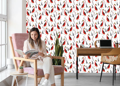 Wallpaper Beautiful Birds And Plants