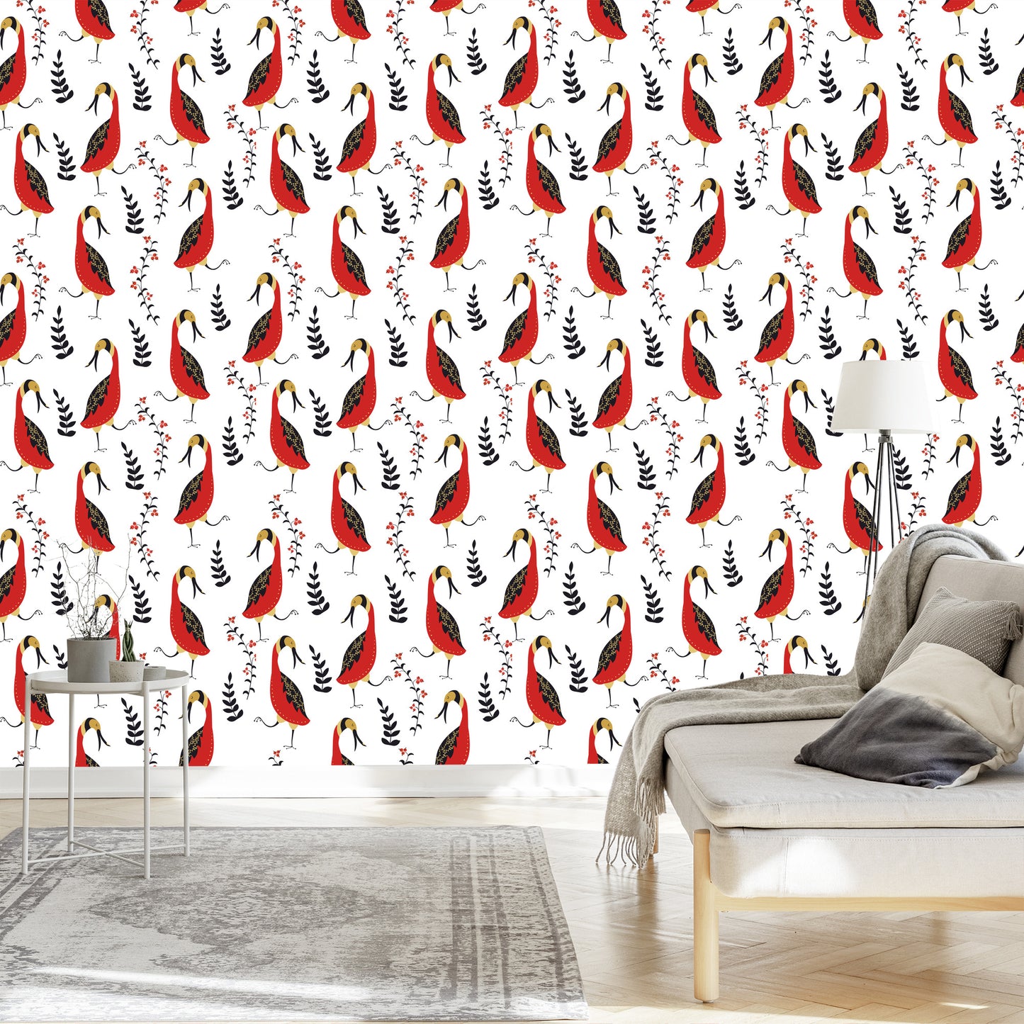 Wallpaper Beautiful Birds And Plants