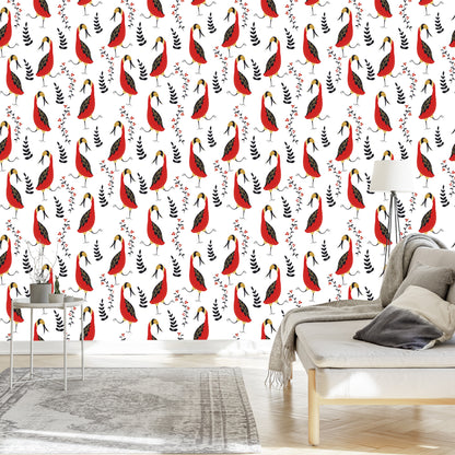 Wallpaper Beautiful Birds And Plants