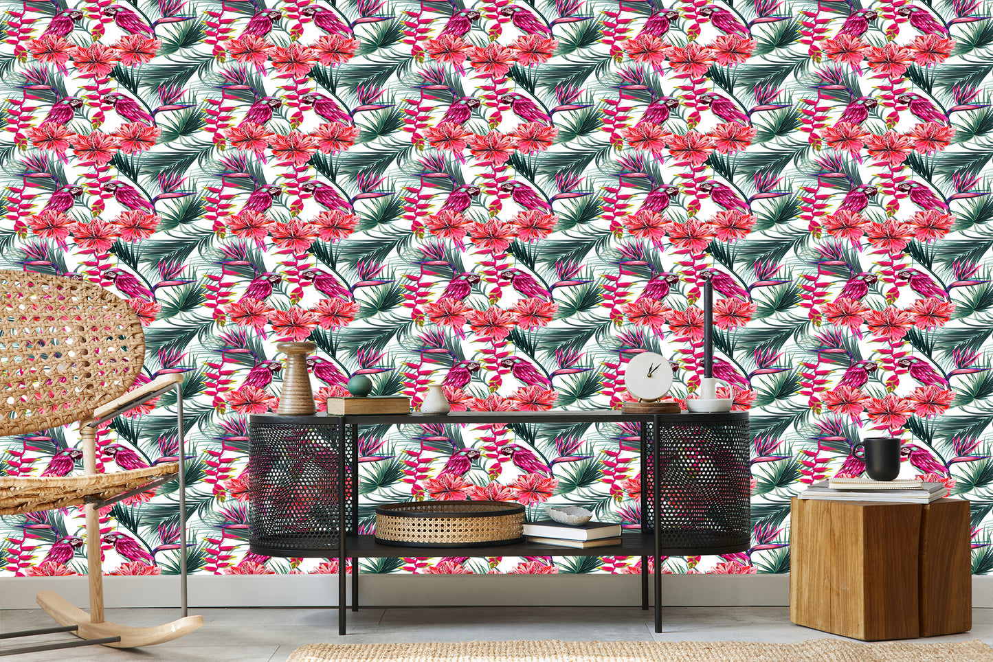 Wallpaper Colorful Parrots