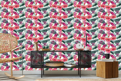 Wallpaper Colorful Parrots