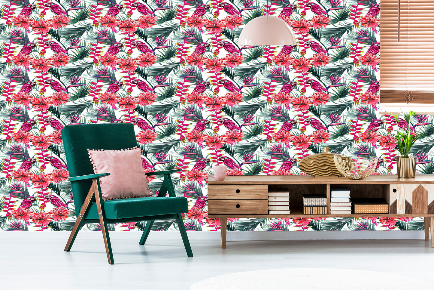 Wallpaper Colorful Parrots