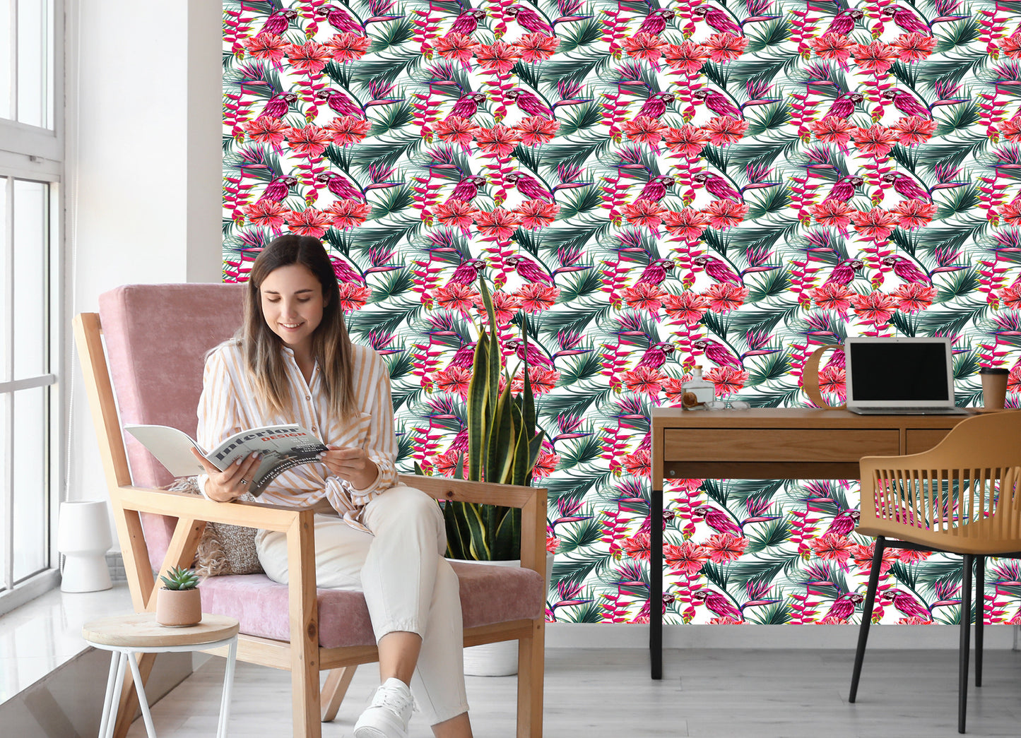 Wallpaper Colorful Parrots