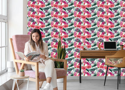 Wallpaper Colorful Parrots