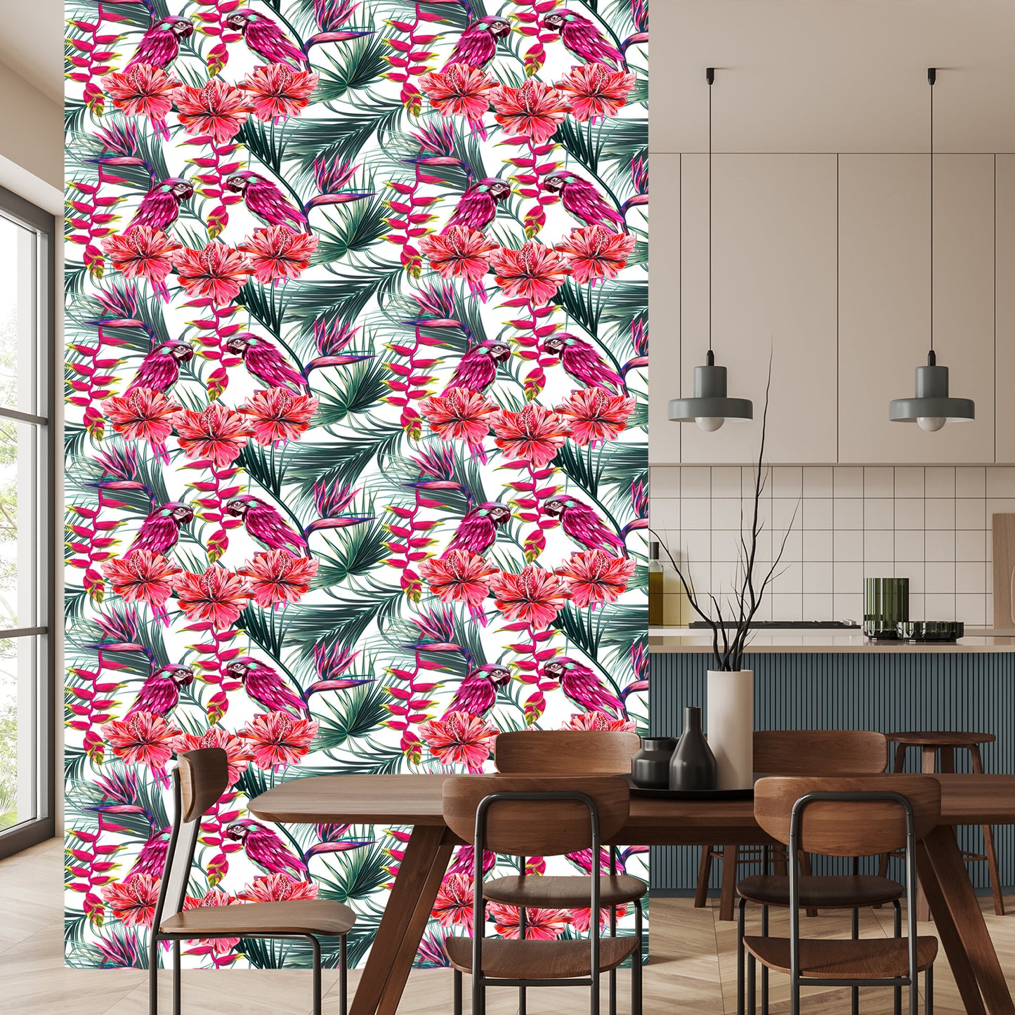 Wallpaper Colorful Parrots