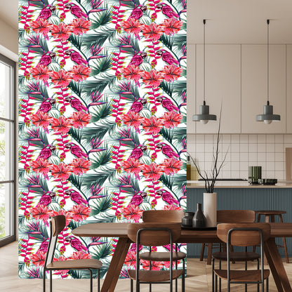 Wallpaper Colorful Parrots