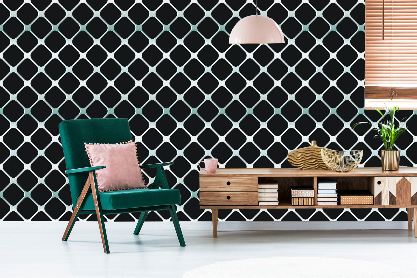 Wallpaper Modern 3D Checkered For Living Room Bedroom
