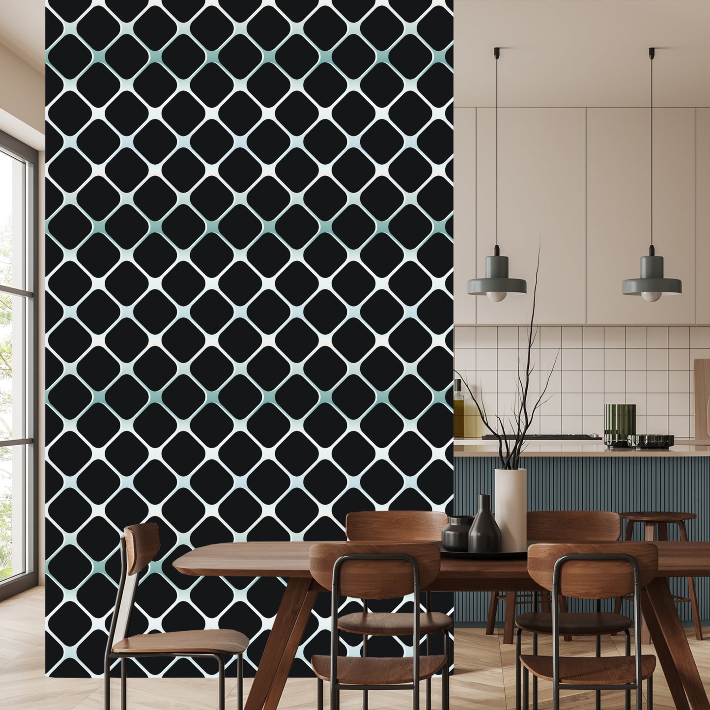 Wallpaper Modern 3D Checkered For Living Room Bedroom